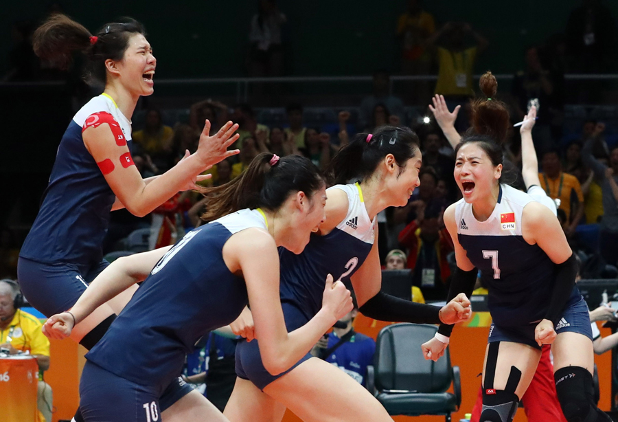 China edges Brazil in Olympic volleyball women's quarterfinals