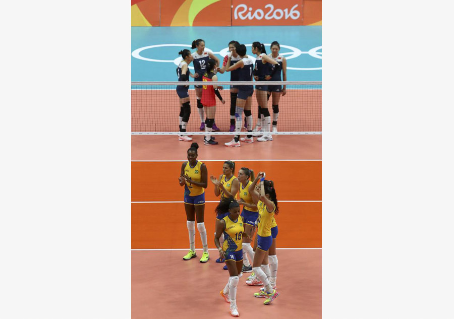 China edges Brazil in Olympic volleyball women's quarterfinals