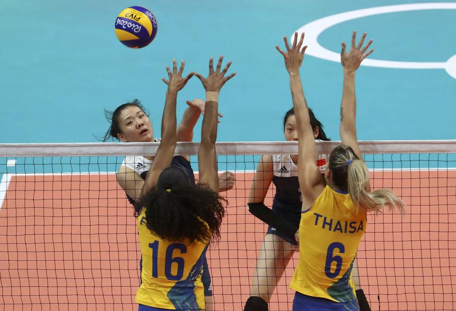 China edges Brazil in Olympic volleyball women's quarterfinals