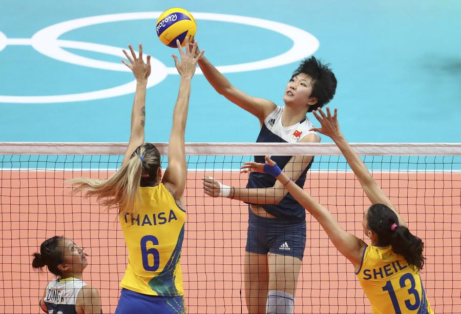 China edges Brazil in Olympic volleyball women's quarterfinals