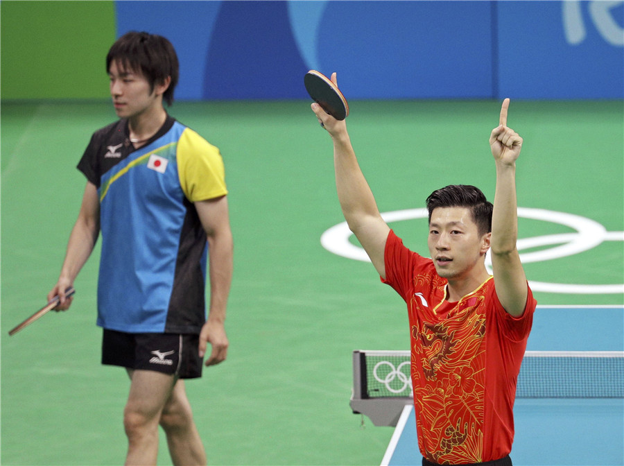 Chinese men's table tennis overcomes singles loss to win team event