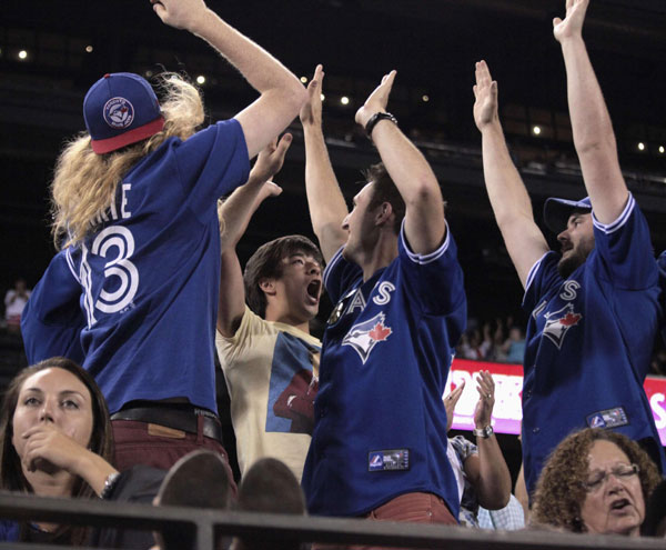 Blue Jays fans get high in Seattle