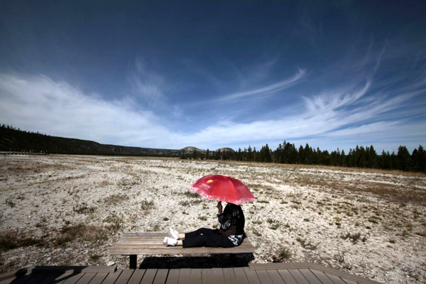 Amazing landscapes of Yellowstone National Park