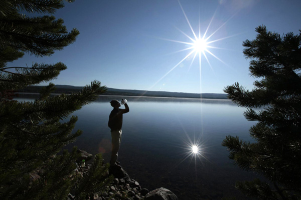 Amazing landscapes of Yellowstone National Park