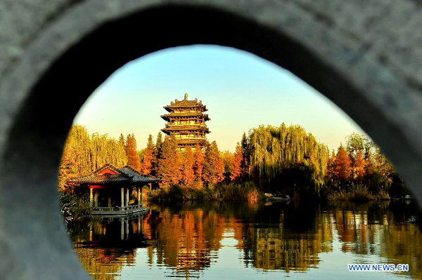 Beautiful scenery of Daming Lake in east China