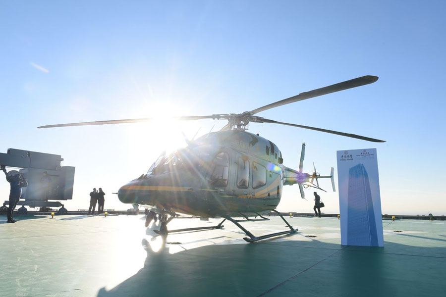 Beijing activates highest helipad for emergency rescue and sightseeing