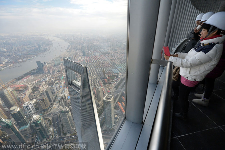 View from the top of Shanghai's tallest tower