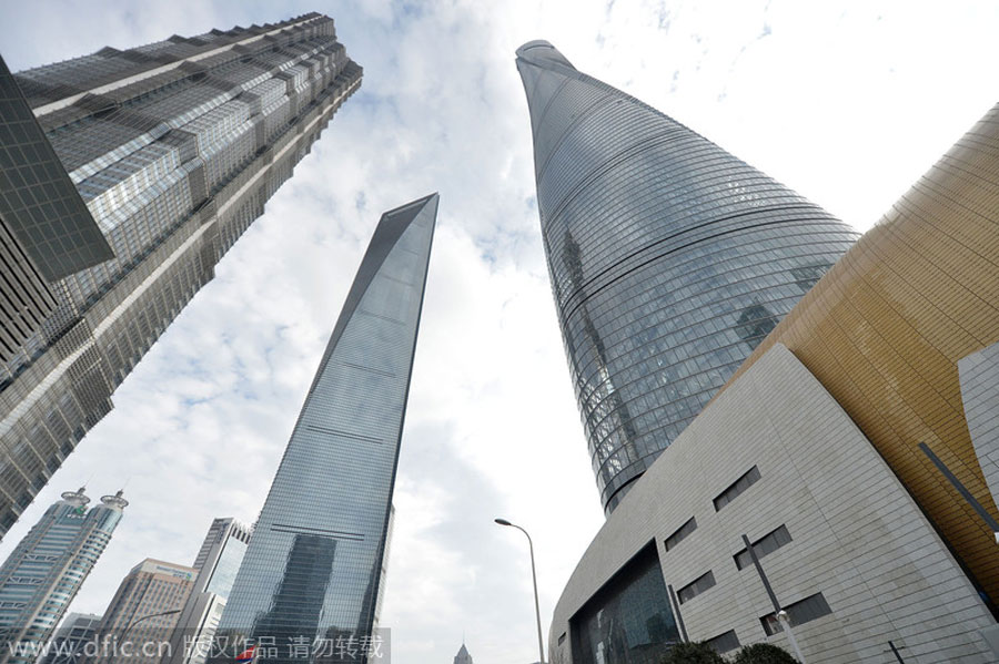 View from the top of Shanghai's tallest tower