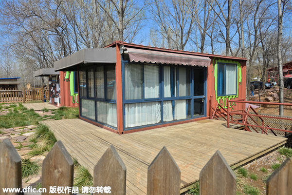 Hipster guest rooms built in old village facilities