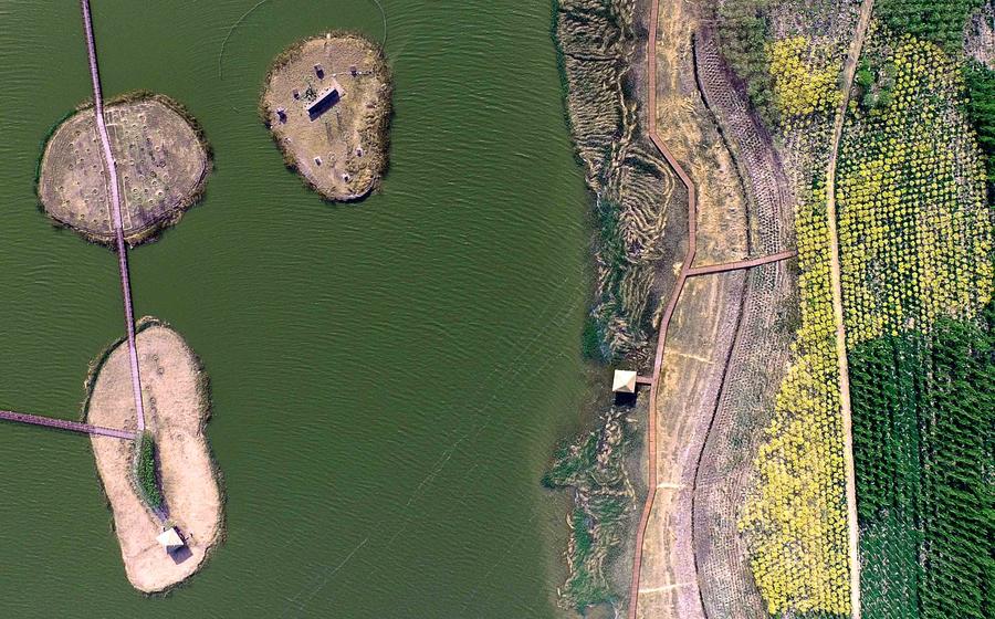 Aerial view of Tianjin's country park