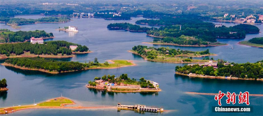 Beautiful lake Longquan in Chengdu