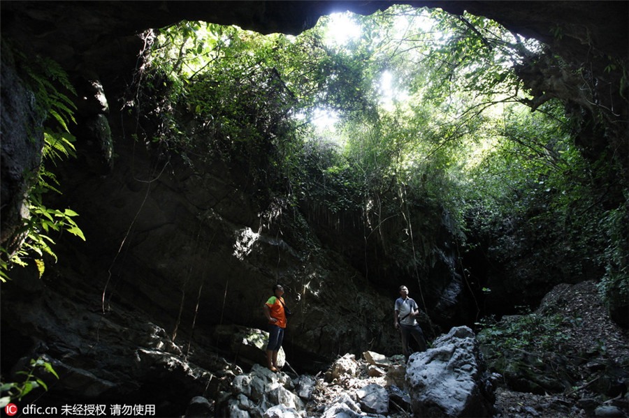 Pristine karst caves surround Guangxi village