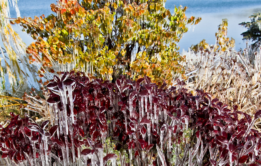 Icicles seen in NW China's Gansu