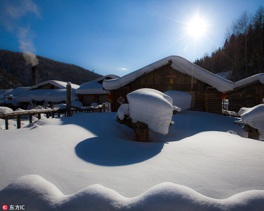 Snow village, a farm turns fairy tale world in Heilongjiang