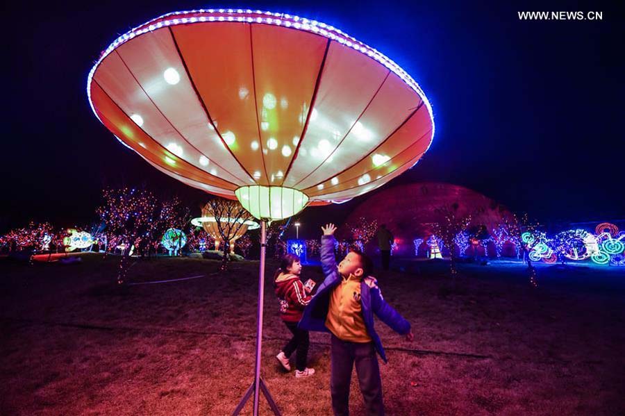 Thousands of rose-shaped lights light up county