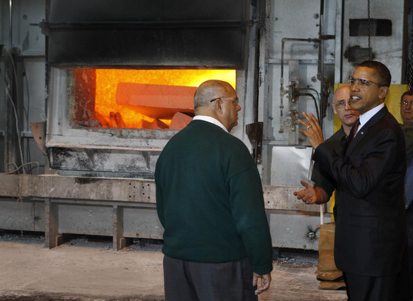 Obama tours power technology company in Wisconsin