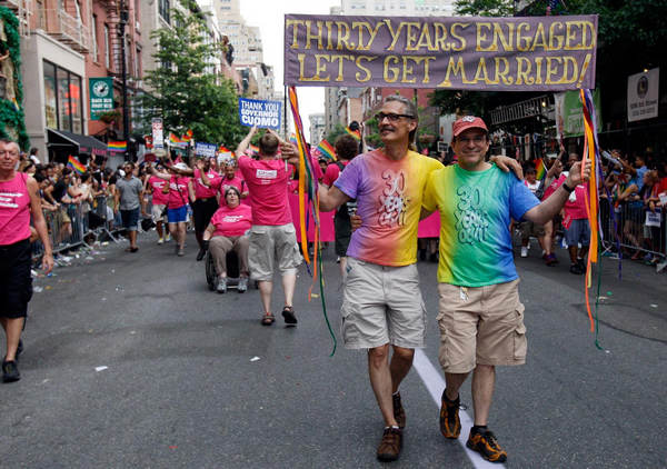 Jubilant NYC parade celebrates gay marriage