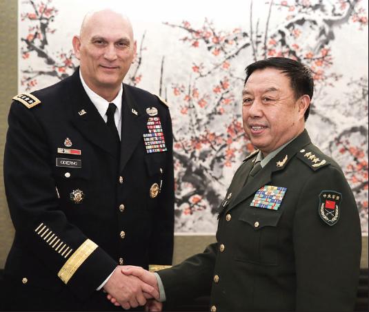 Odierno visits Beijing