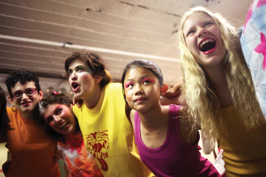 Girl takes to stage