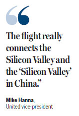 United Airlines flight to connect 2 'Silicon Valleys'