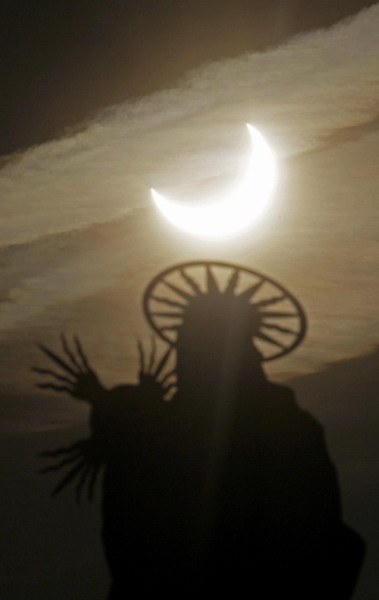 Partial solar eclipse visible over Mideast, Europe