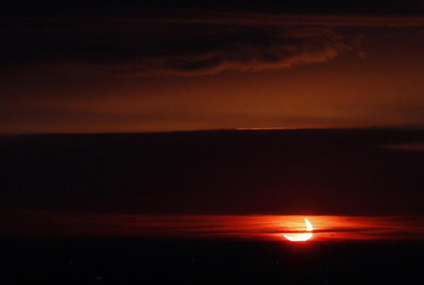 Partial solar eclipse visible over Mideast, Europe