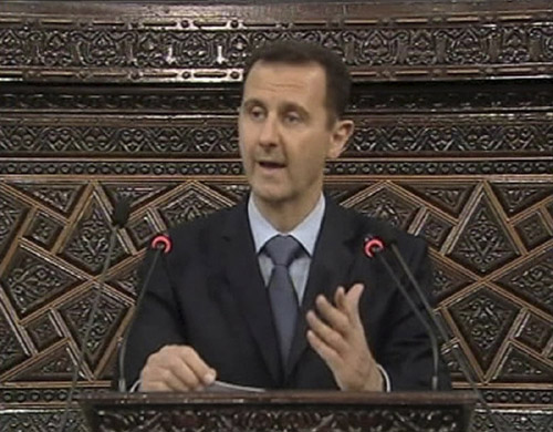 Syrian president addresses nation