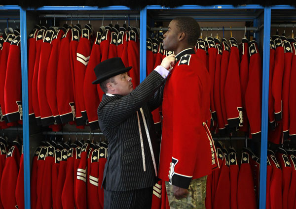 Irish Guards prepare for royal wedding