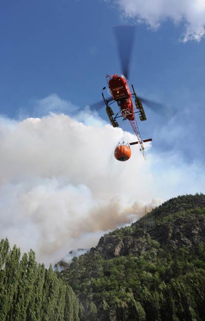 Switzerland village sees forest fire