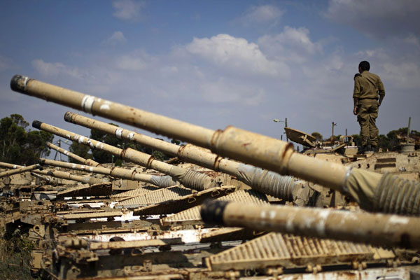 Armoured vehicle 'graveyard' in Israel