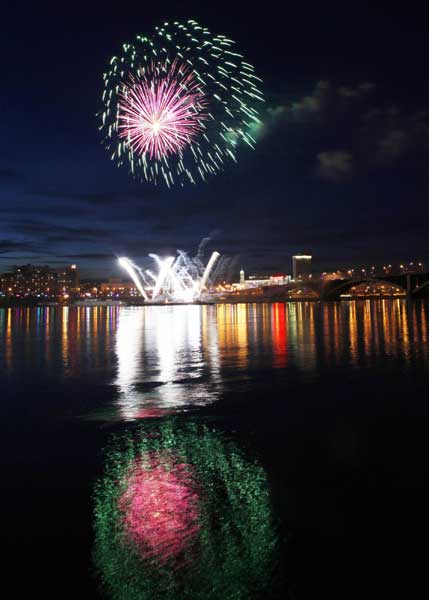 Fireworks celebrate Victory Day in Russia