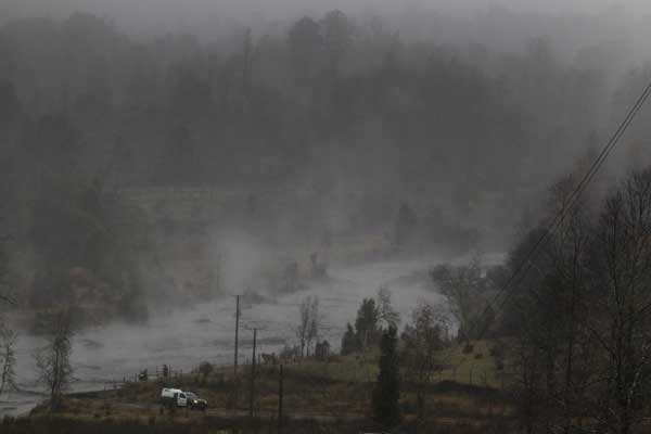 Chilean river fed by volcano-heated water