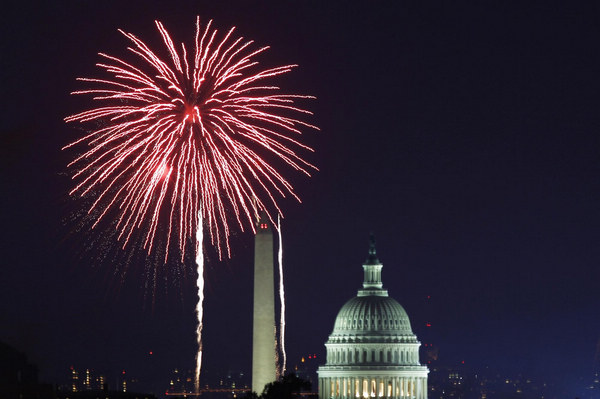 Fireworks mark Independence Day in US