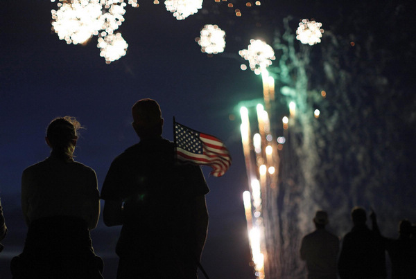 Fireworks mark Independence Day in US