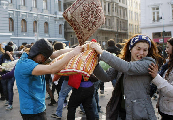 Pillow fight for a best education