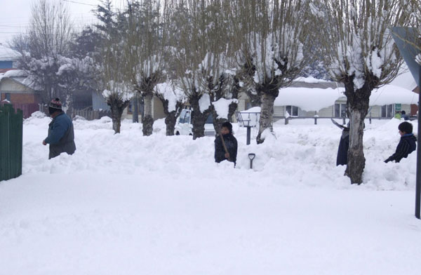 Record snowfalls in Chile