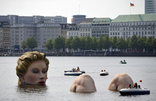 Grand mermaid in German lake