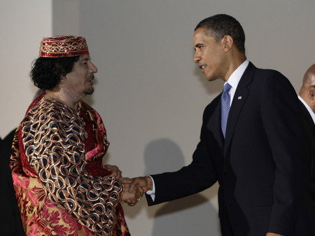 Gadhafi with world leaders