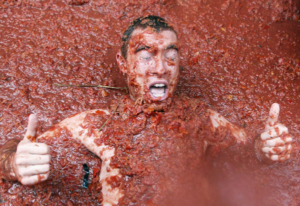 Tomato fight in Valencia