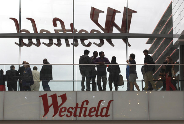 Shoppers rush into Westfield Stratford City