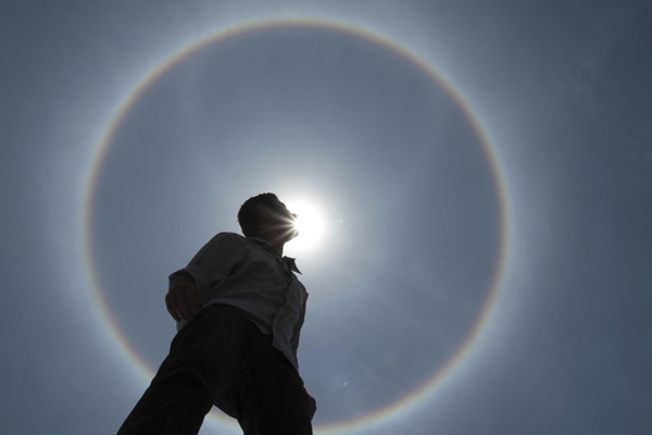 Solar halo observed in Brasilia