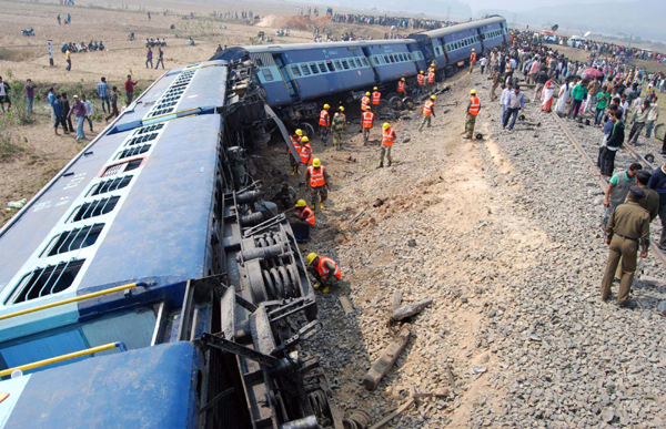 Train mishap in India