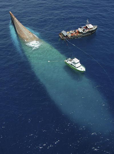 Navy ship sunk as artificial reef