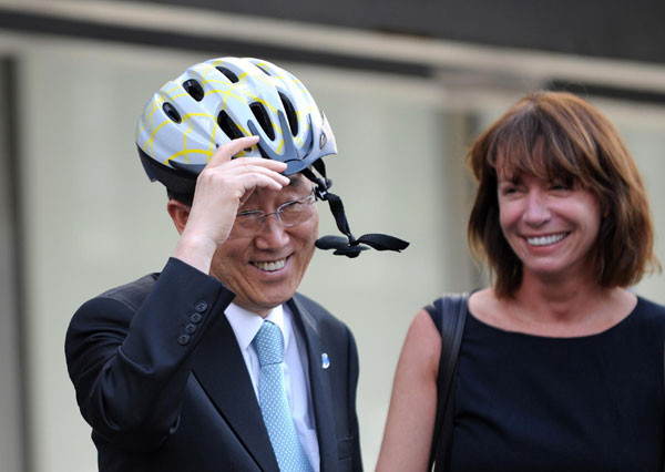 UN bike ride promotes sustainable development