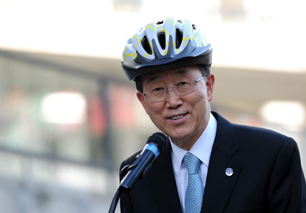 UN bike ride promotes sustainable development