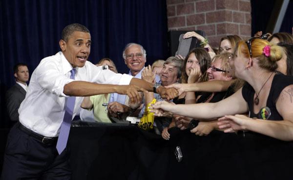 Obama on campaign trip to Ohio, Nevada