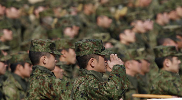 Japan troops conduct new year military drill