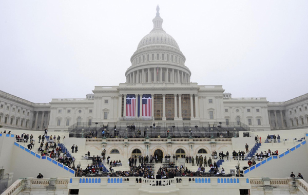 Rehearsal of swearing-in at US capitol
