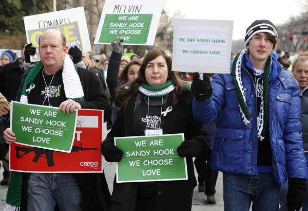 Thousands march against gun violence in Washington