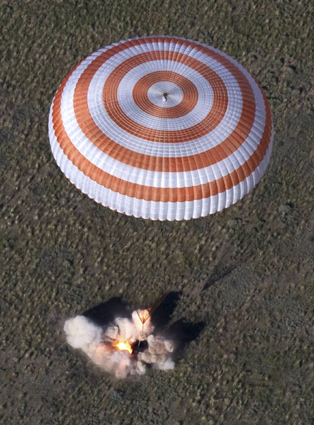 Russia's Soyuz space capsule returns to Earth